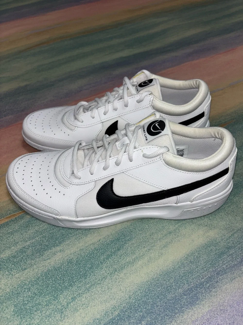 Nike Court Air Zoom Lite 3 DV3258-101 Tennis Shoes Men's White Leather mens 9.5